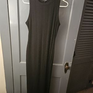 NWOT / Express Black sleeveless Maxi Dress / Sz M / 56" long